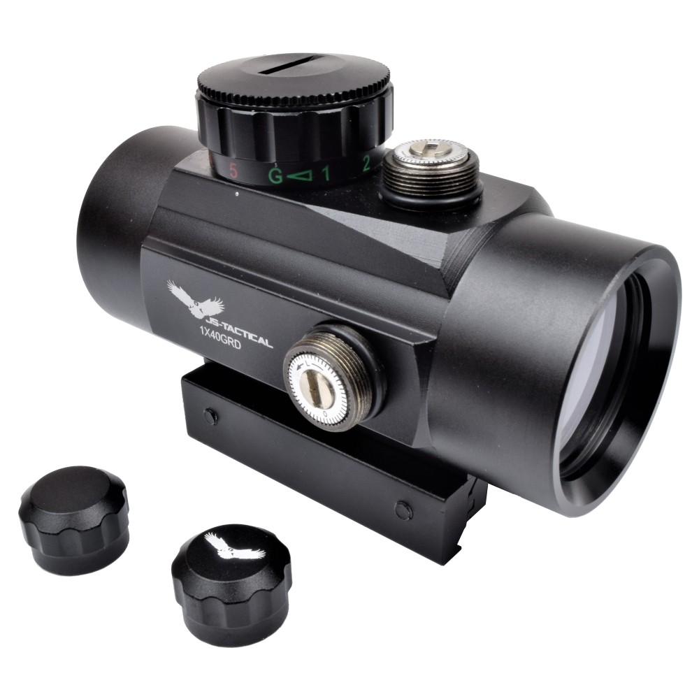 JS-TACTICAL RED/GREEN DOT NERO - DIAMETRO 40 MM (JS-1X40GRD)