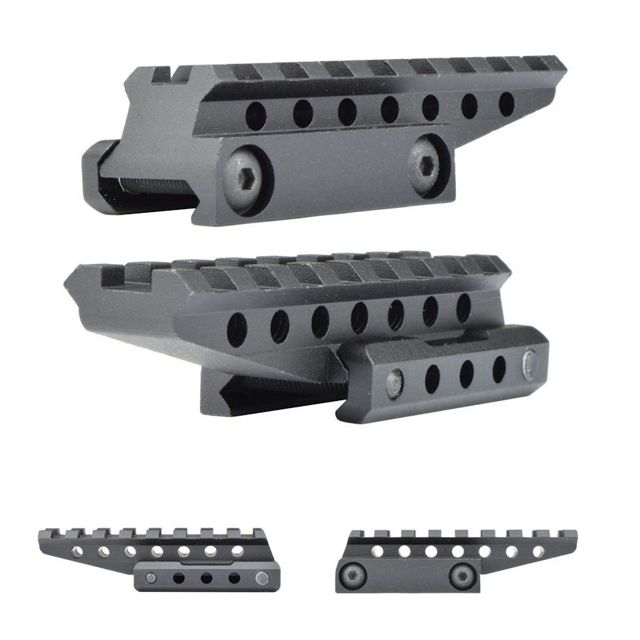 JS-TACTICAL RIALZO 1/2 POLLICE SLITTA STANDARD 20mm 8 SLOTS NERO (JS-TACRS)