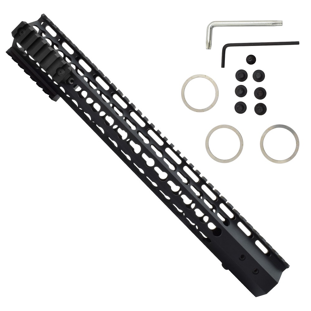 JS-TACTICAL KEYMOD SLIM HANDGUARD 15" M4 SERIES METAL -BLACK (JSKM15)