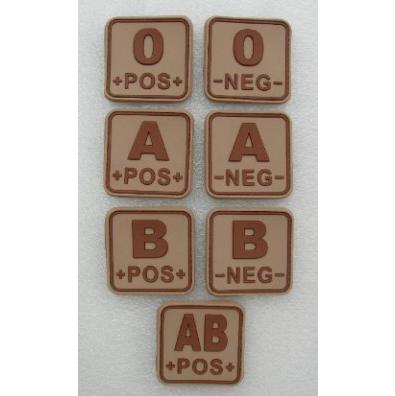 JTG Desert Blood Type PVC patch quadrato