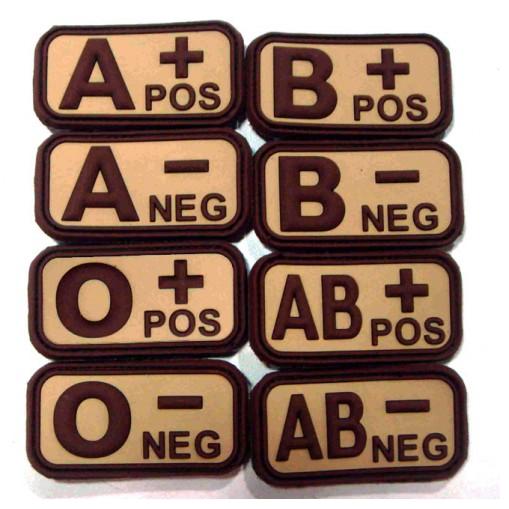 Blood Type PVC patch desert 5x2,5 cm