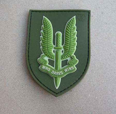 JTG SAS "Who dares Wins" pvc patch lightgreen