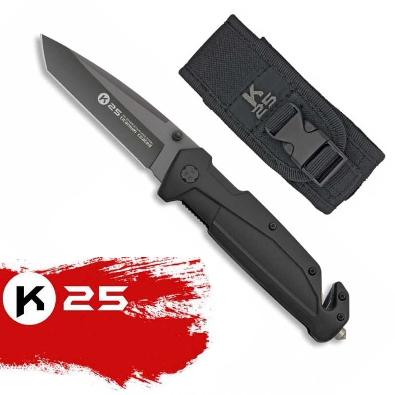 K25 Rescue&Safety Foldable Knife Black (18486)
