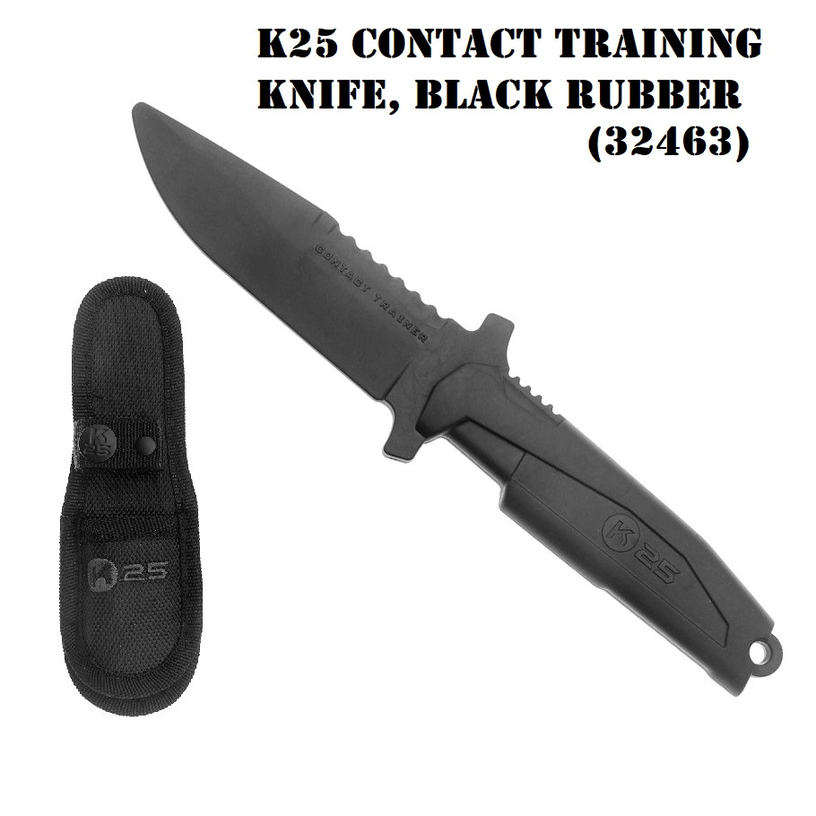 K25 Contact Training Knife, Black Rubber (32463)