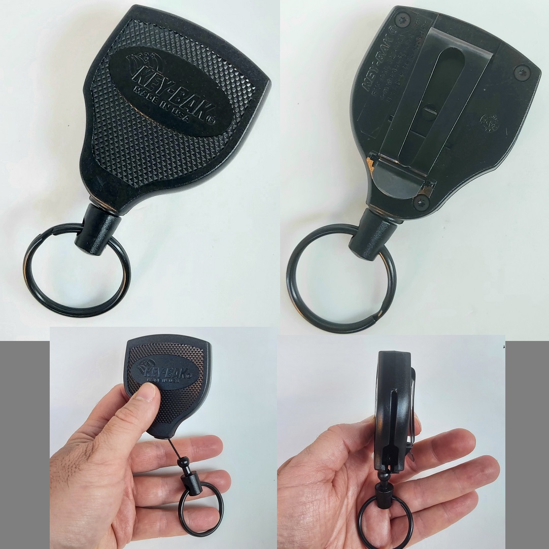 Key-Bak Portachiavi/Correggiolo retrattile SUPER48 Black (KBOS48803)