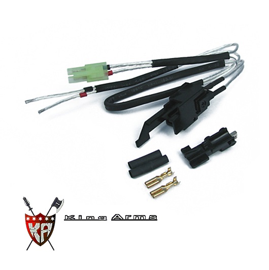 King Arms Silver Cords & Switches Set for AK47 Gearbox ver.3
