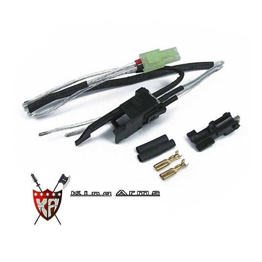 King Arms Silver Cords & Switches Set for AK47S Gearbox ver.3