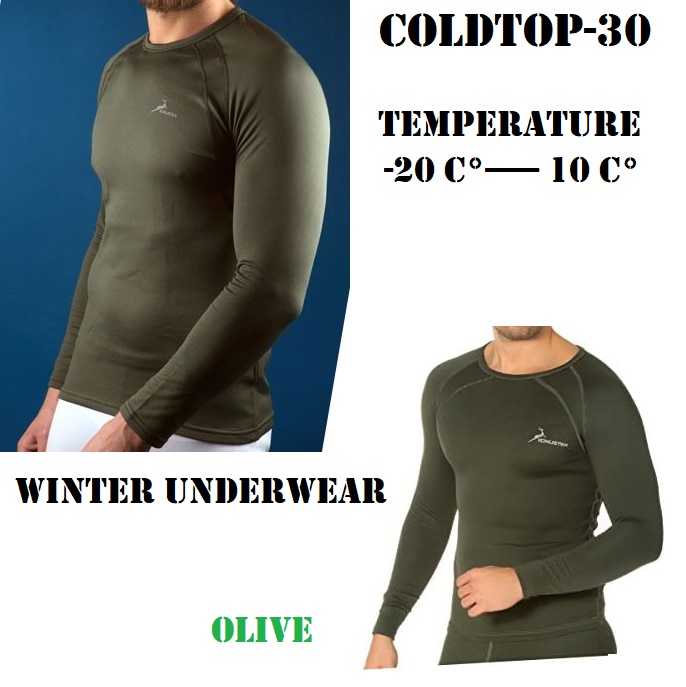 KONUSTEX COLDTOP 30 WINTER UNDEARWEAR SHIRT OLIVE (0227) fino a -20 C°