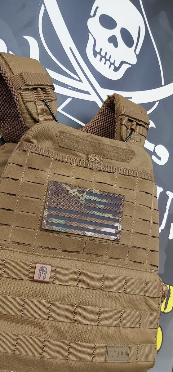 USA FLAG MULTICAM LARGE PATCH LASER CUT INFRARED - 12,5 x 7,5 cm - Image 3