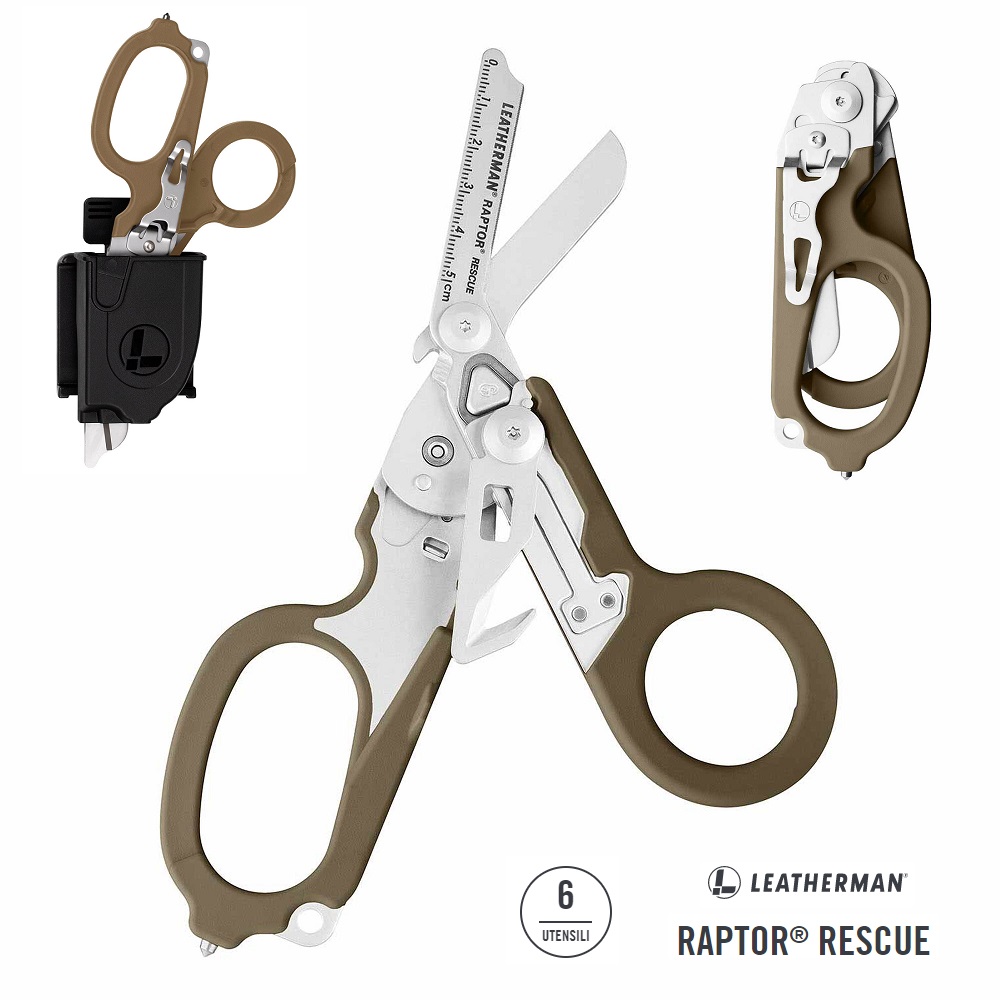 Leatherman Raptor Rescue Coyote- forbice multi uso (832176)