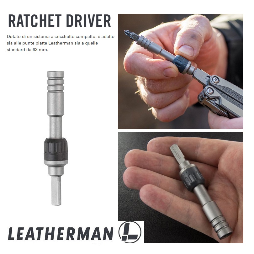 LEATHERMAN RATCHET DRIVER - accessori con sistema a cricchetto (931030)