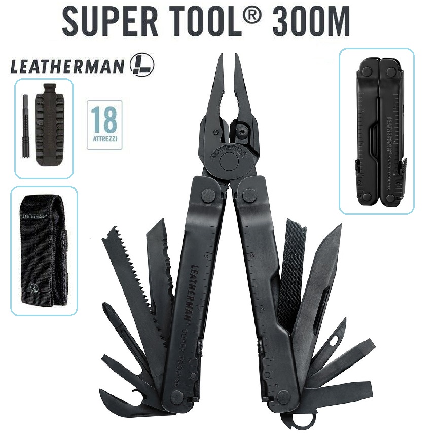 LEATHERMAN SUPER TOOL® 300M BLACK - PINZA MULTIUSO (832758)