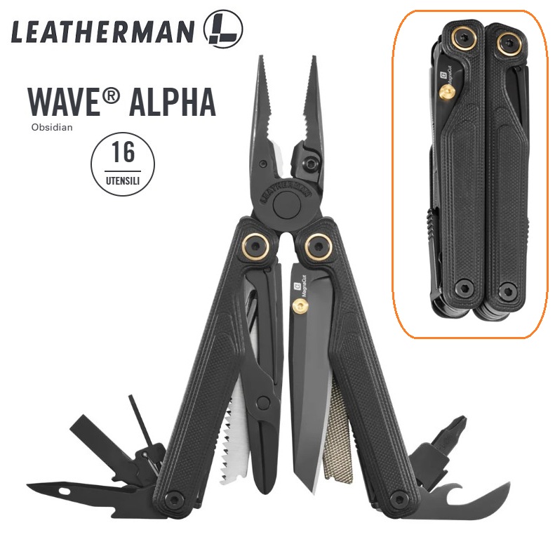 LEATHERMAN NEW Wave® Alpha - EDC Pinza mltiuso 16 utensili in uno