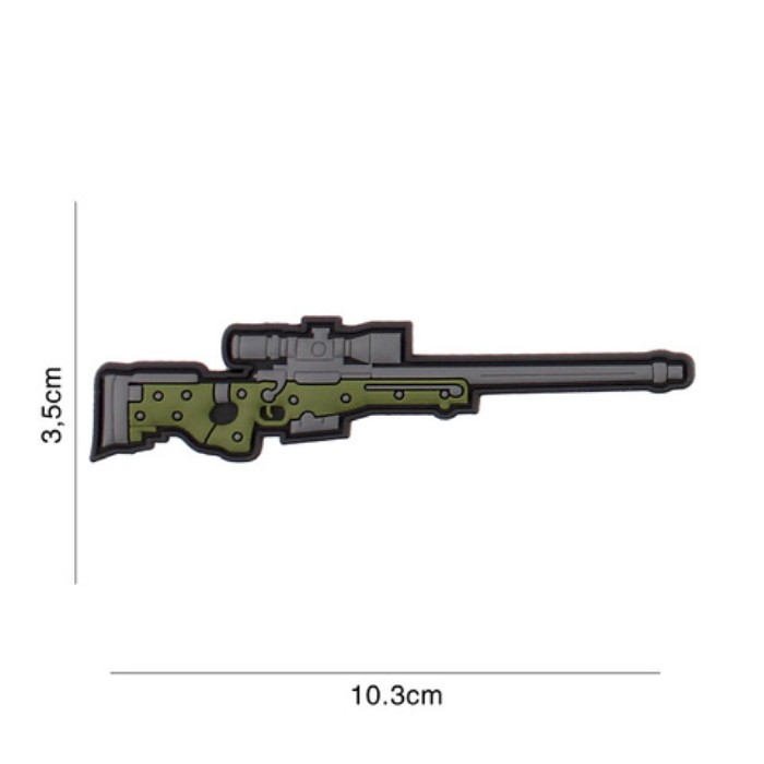 RIFLE GUN - PVC patch - con velcro sul retro - immagine 6