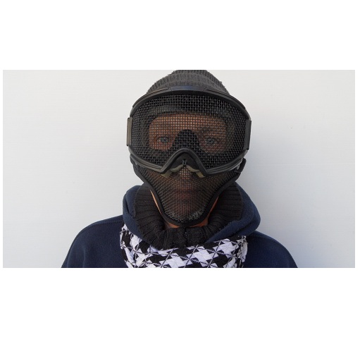 Combinazione Goggle a rete + sottomaschera a rete nera