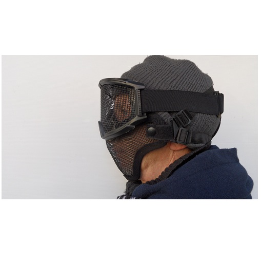 Combinazione Goggle a rete + sottomaschera a rete nera - immagine 2