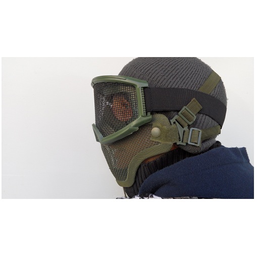 Combinazione Goggle a rete + sottomaschera a rete verde - immagine 2
