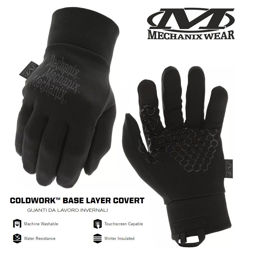 MECHANIX COLDWORK™ BASE LAYER COVERT BLACK - WATER REPELLENT SHELL