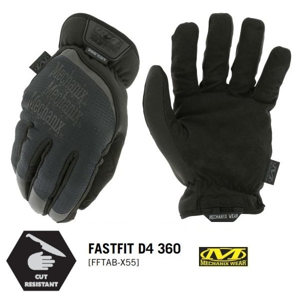 MECHANIX GUANTO FAST FIT D4 NERO ANTI-TAGLIO (MX-FFTAB-X55 B)