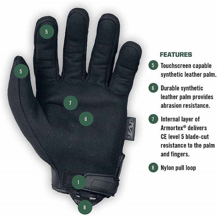 MECHANIX PURSUIT D5 - Cut Resistant Glove -Black - immagine 2