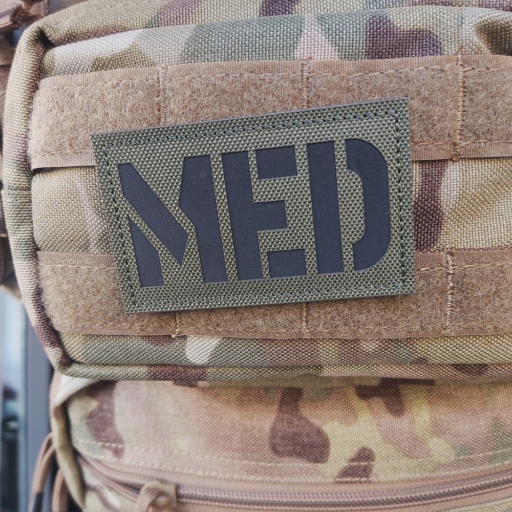 " MED " OLIVE INFRARED - LASER CUT STYLE PATCH - immagine 2
