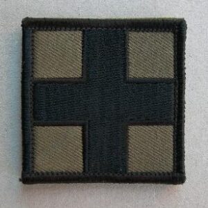 Medic Cross verde/nero patch quadrato