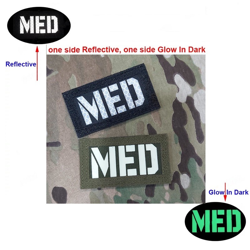 "MED" medic laser cut design reverse patch