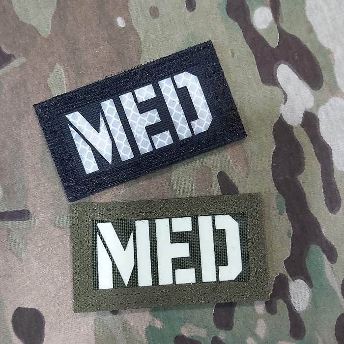 "MED" medic laser cut design reverse patch - immagine 2