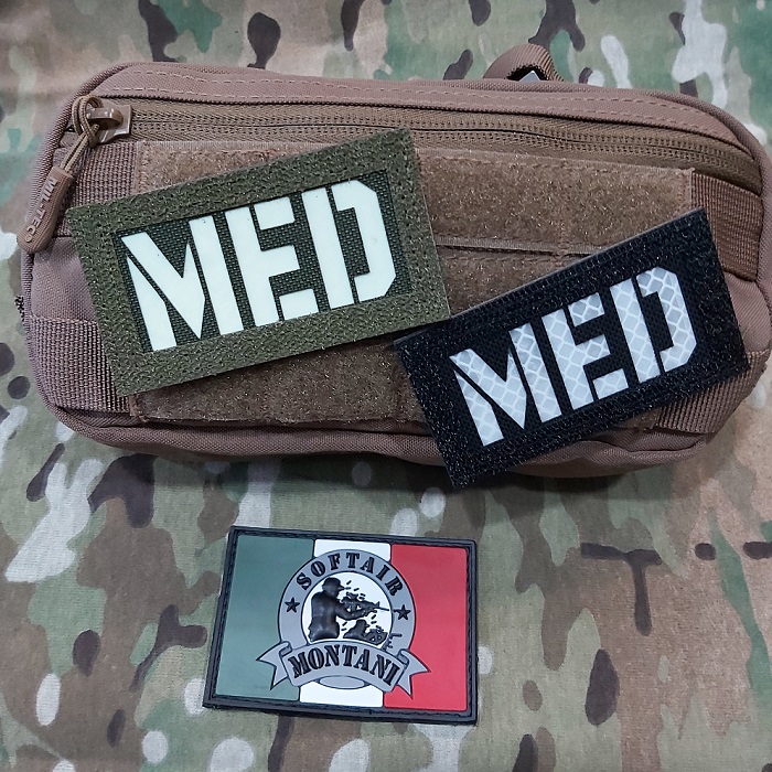 "MED" medic laser cut design reverse patch - immagine 3