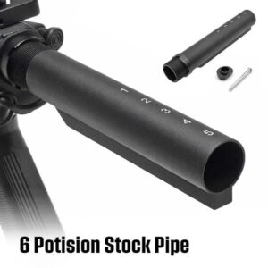 METAL 6 POSITIONS STOCK PIPE FOR M4 (ME07001-BK)