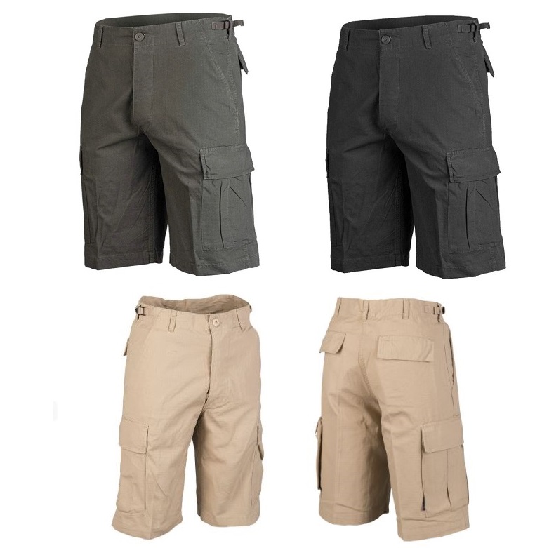 Mil-tec Bermuda Verde-Khaki-Nero 100% Cotone Rip-Stop