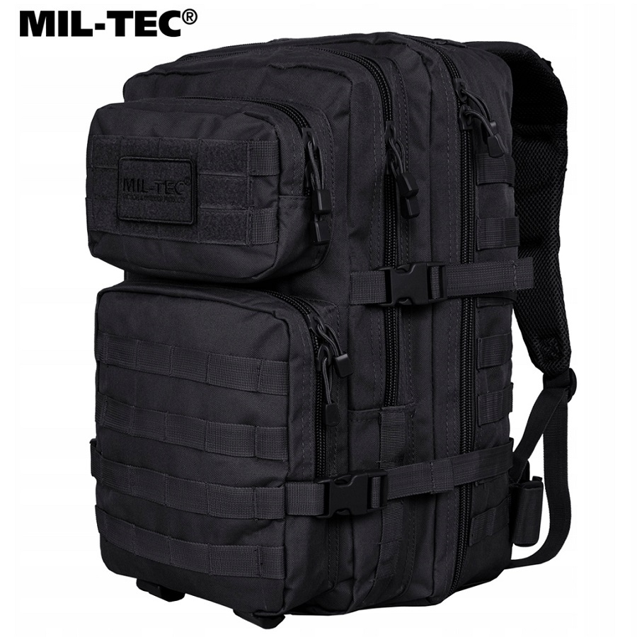 Mil‑Tec Large Assault Pack Black · Zaino Tattico 36 L · 14002202 - immagine 2