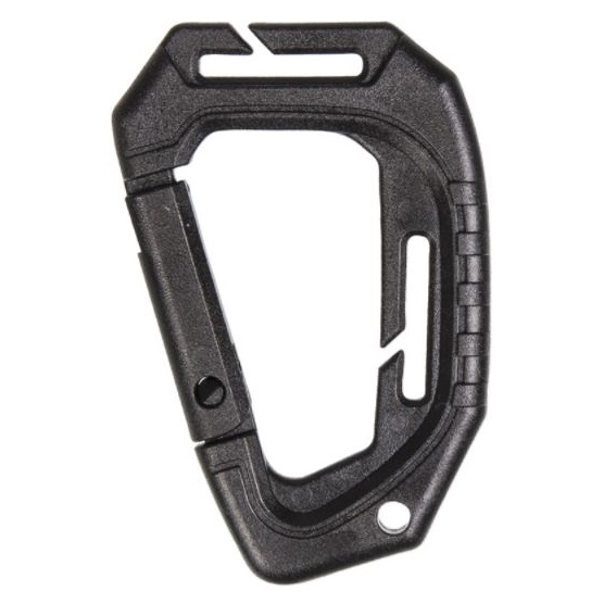 Mil-tec Tactical carabiner MOLLE - black plastic