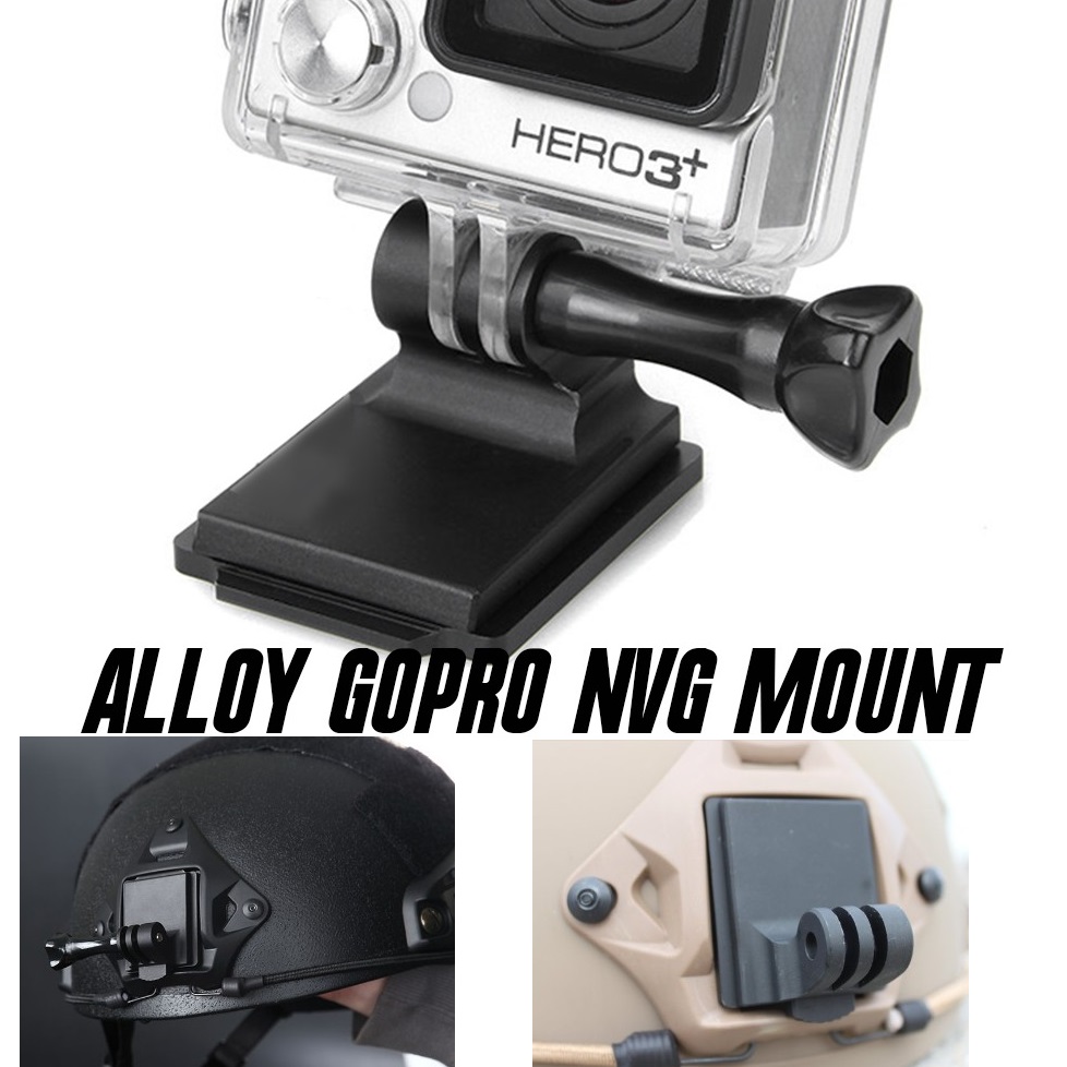 NVG ATTACCO PER GOPRO - IN ALLUMINIO NERO