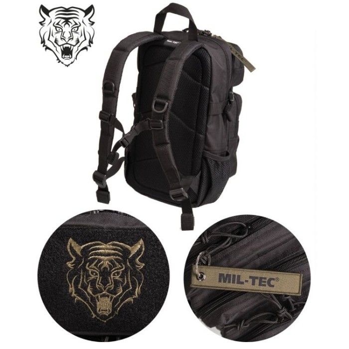 Mil-tec Kids US Assault Backpack BLACK - 14 litri (14001102) - Image 2