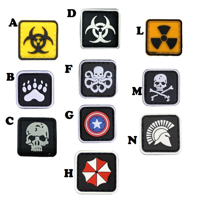 Mini PVC Patches - 2,5 x 2,5 cm
