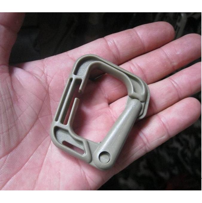 MOLLE plastic carabiner - nero-verde oliva-coyote - immagine 2