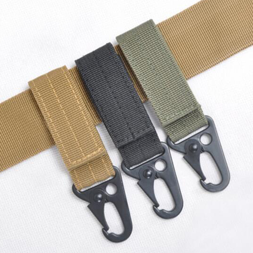 Moschettone portachiavi in metallo con nastro a velcro- colori vari - immagine 2