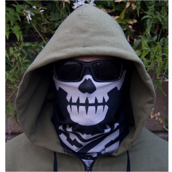 Skull mask multi-wrap black - immagine 2