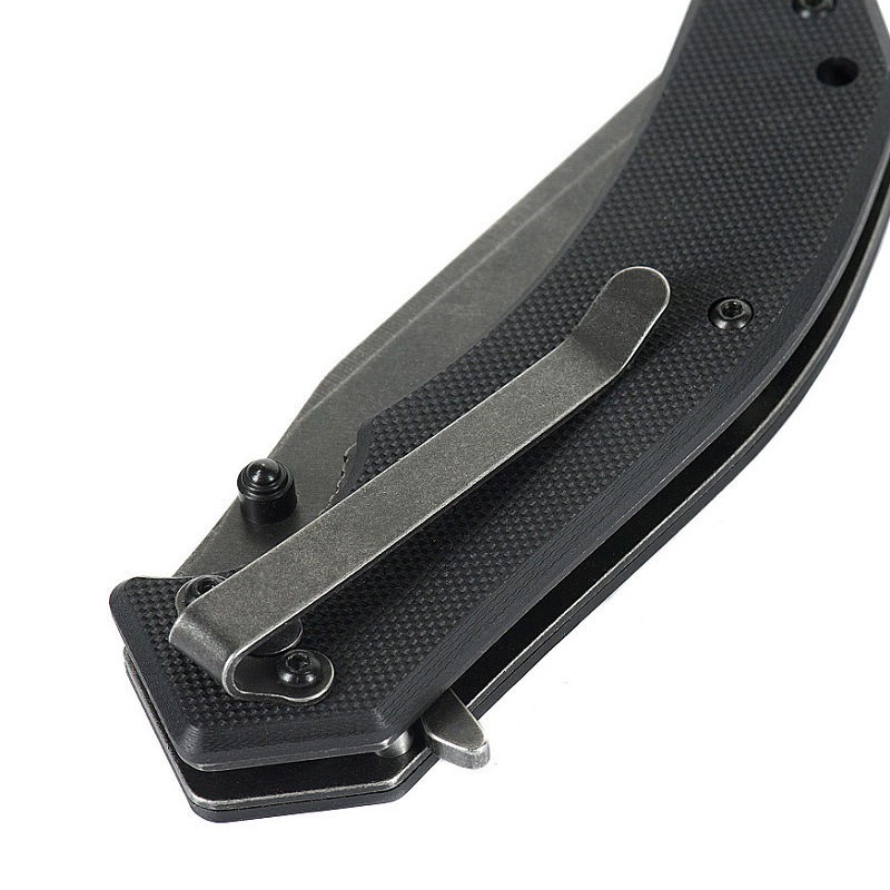 M‑Tac Folding Knife Type 8 Black · Coltello Pieghevole EDC · Clip Point · G10 - immagine 3