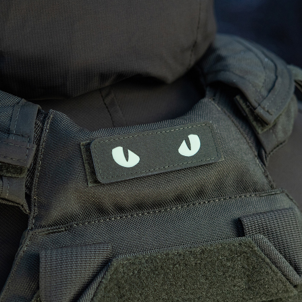 M‑Tac CAT EYES Laser Cut Patch · Glow · Velcro · 8×2,5 cm - immagine 2