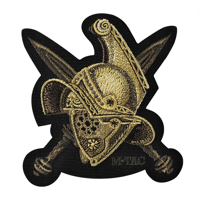 M-Tac patch Gladiator Helmet Nero - ricamato - con velcro sul retro 