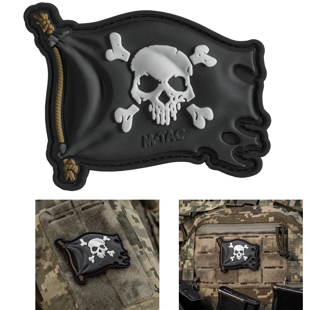 M-Tac patch Jolly Roger PVC BLACK