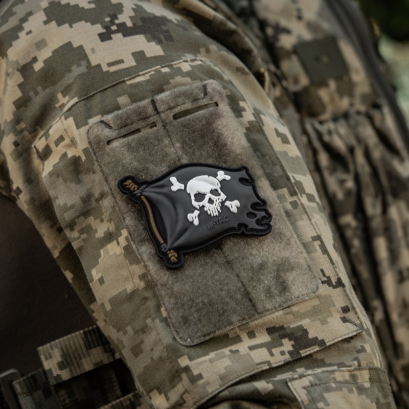 M-Tac patch Jolly Roger PVC BLACK - Image 3