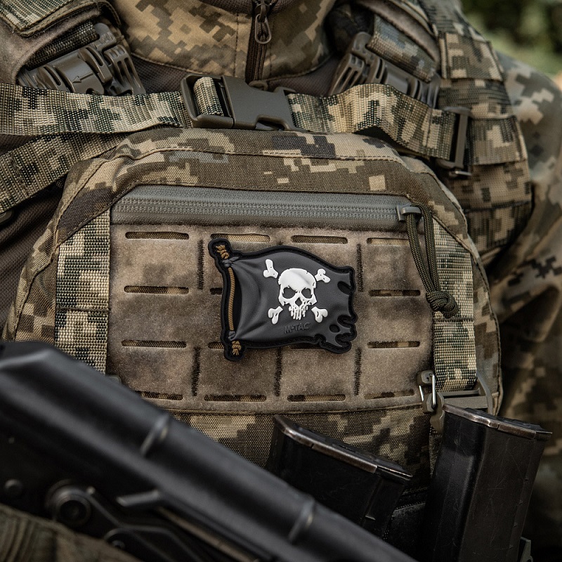 M-Tac patch Jolly Roger PVC BLACK - Image 4