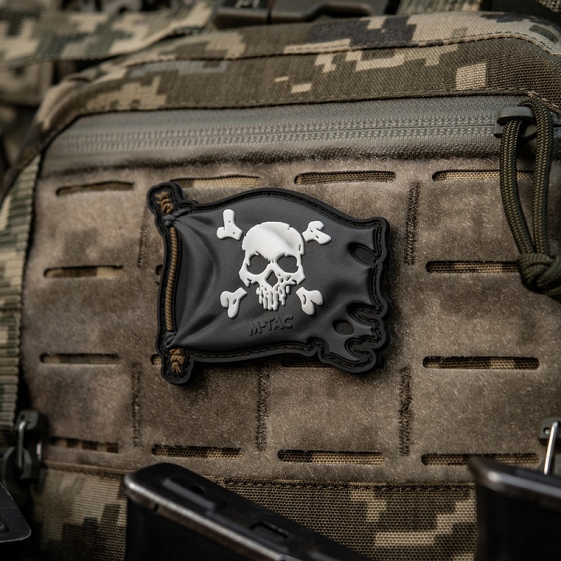 M-Tac patch Jolly Roger PVC BLACK - Image 6