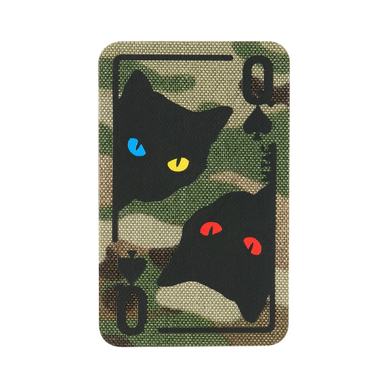 M-Tac Queen of spades - Laser cut patch multicam