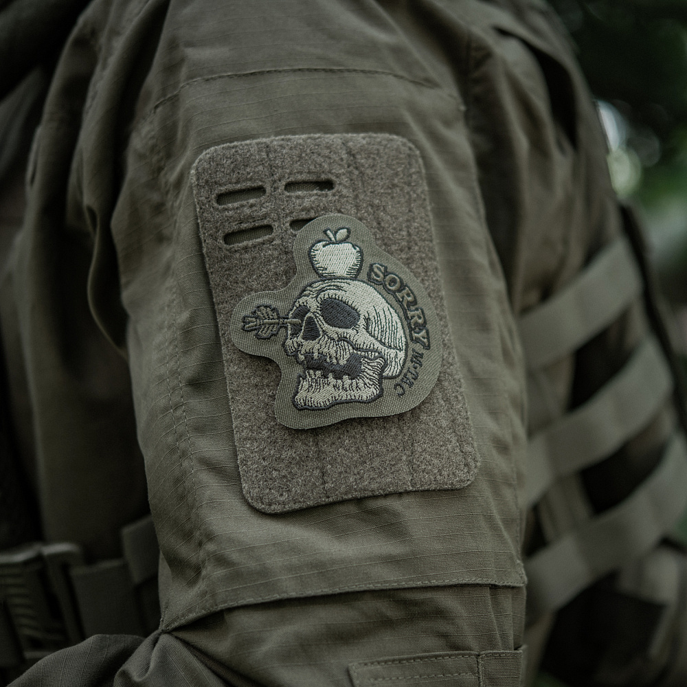 M-Tac patch "SORRY" Ranger Green - con velcro sul retro - ricamato - Image 3