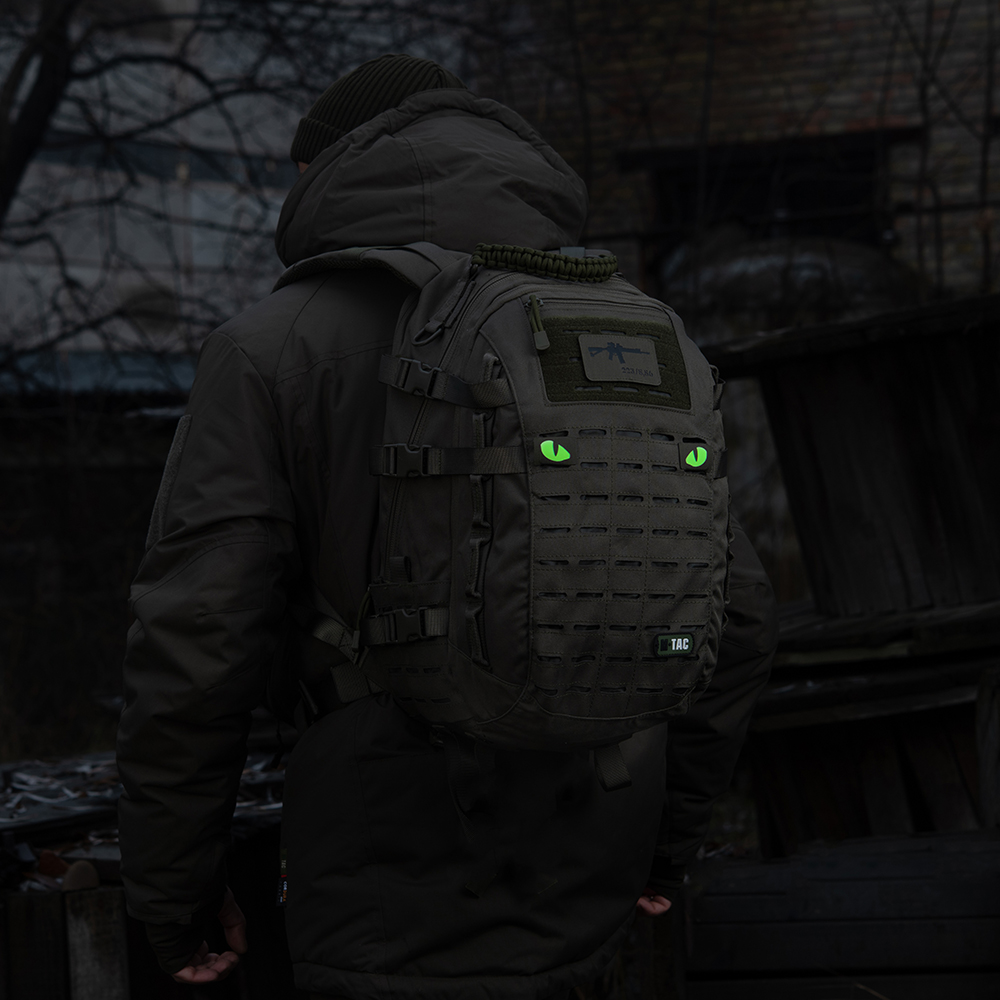 M‑Tac Tiger Eyes Patch Laser Cut · Glow · MOLLE · Coppia · 40×25 mm - immagine 14