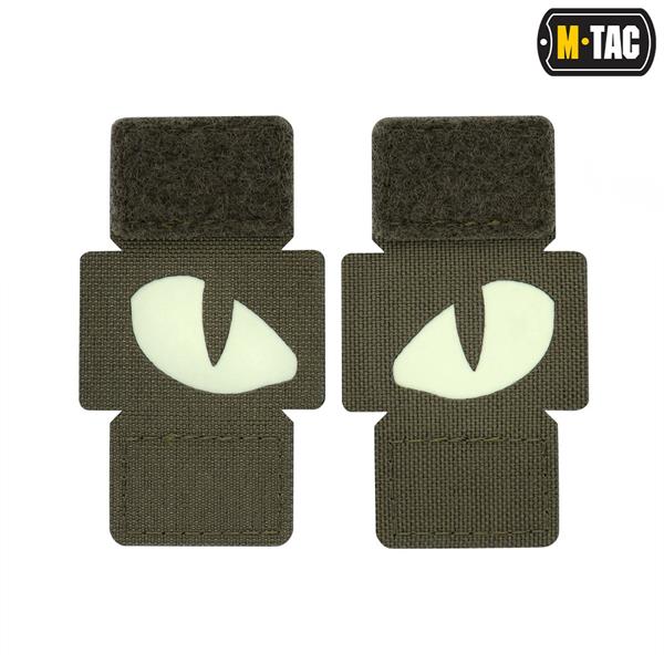 M‑Tac Tiger Eyes Patch Laser Cut · Glow · MOLLE · Coppia · 40×25 mm - immagine 3